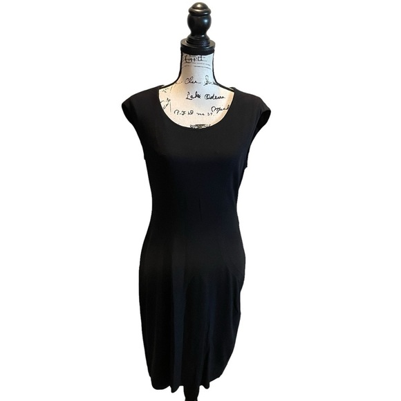 DVF Diane Von Furstenberg Manette Sheath Dress Black Size 6 Small Scoop neck - Picture 2 of 13